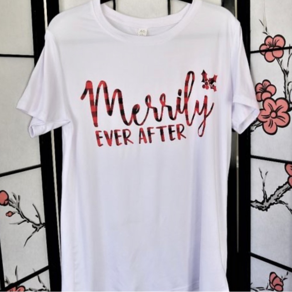 NWT Merrily ever after bridal shirt